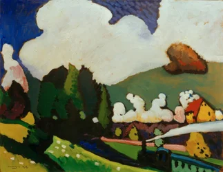 Landscape near Murnau with Locomotive